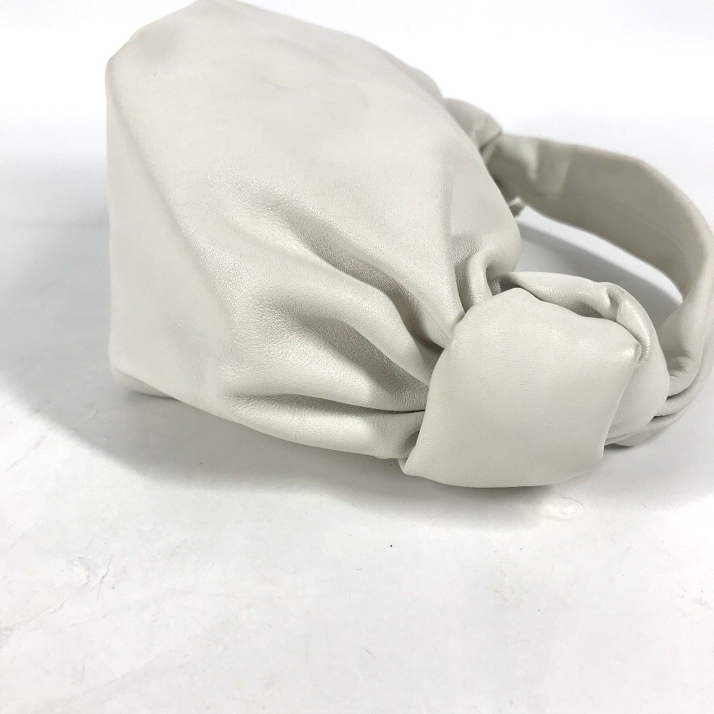 BOTTEGA VENETA Pouch Double knot mini Hand Bag Leather White image 3