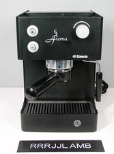 Saeco Aroma Coffee ESPRESSO MAKER w/ Steam Wand in Black TESTED SEE VIDEO