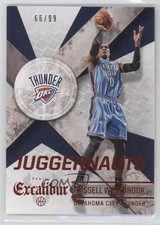 2014-15 Panini Excalibur Juggernauts Red 66/99 Russell Westbrook #21 0q0