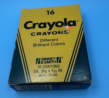 Vintage Crayola Crayons Binney Smith 16 Brilliant Colors 1985 Tambourine