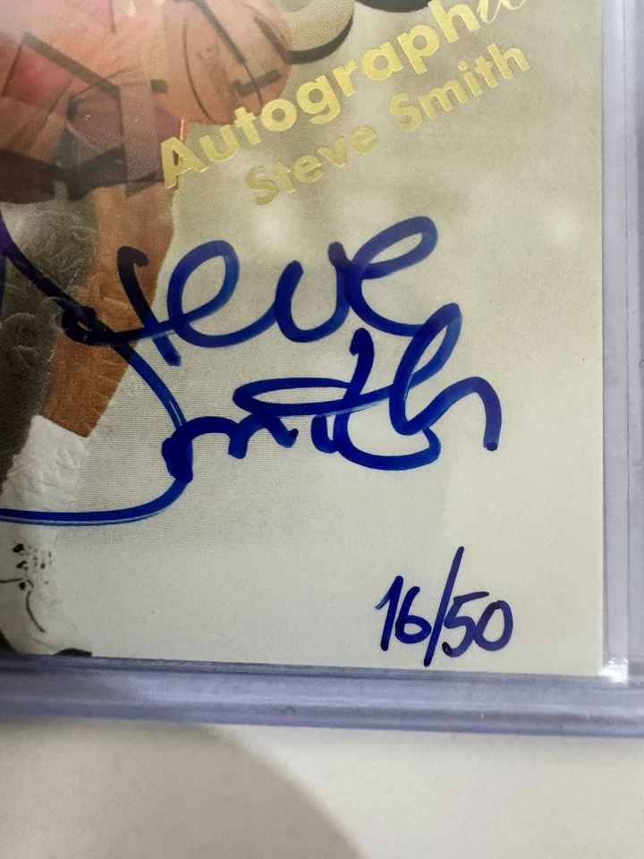 1998 Skybox Autographics Steve Smith /50 - Image 2 of 3