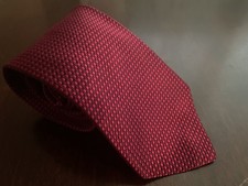Brooks Brothers Tie Solid Dark Glossy Red 58 x3.5 Christmas