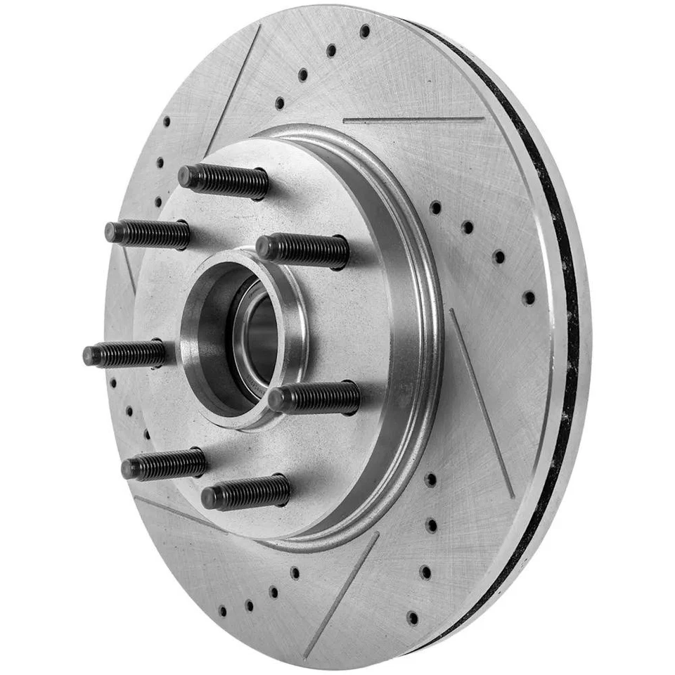 Novo disco de freio perfurado cruzadamente compatível com Buick Allure CXL 6 cilindros 3,8L por STPF27110056DRS - Imagem 3 de 4