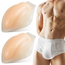 2 Pcs Bulge Enhancer Men Silicone Enlarge Front Pouch for Underwear Comfortab