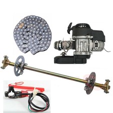 29" Go Kart Rear Live Axle Kit T8F Chain 2 Stroke 49cc Engine Motor Pull Start