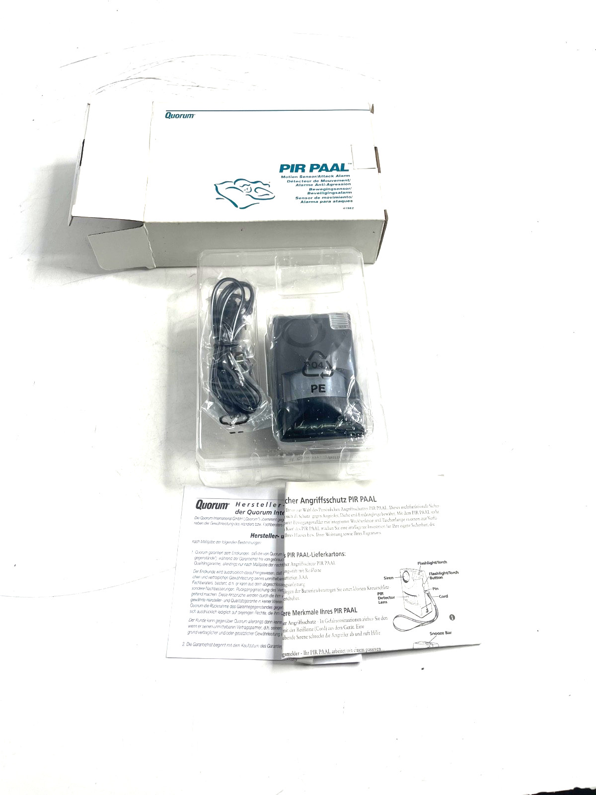 Quorum Pir Paal Alarm Anti Aggression Bewegungssensor