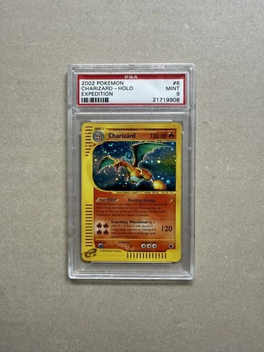 2002 Expedition Holo Charizard 6/165 PSA 9 STUNNING SWIRL