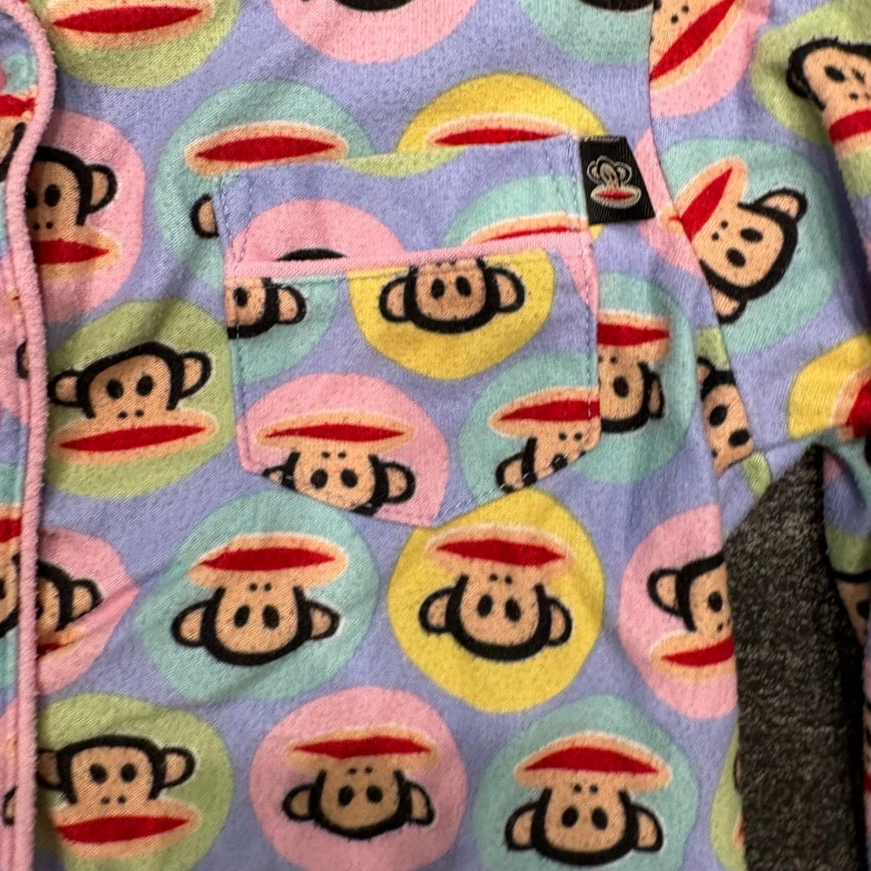 Conjunto de pijama Paul Frank estampado de mono manga larga ropa de dormir 4T Foto 2 de 4