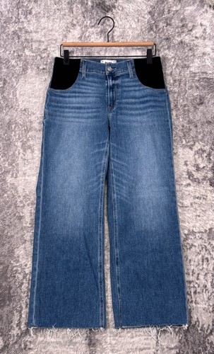Paige Jeans 24 Womens Anessa Wide Leg Ankle Length Raw Hem Maternity
