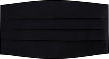 S.H. Churchill  Co. Men's Adjustable Satin Cummerbund - Black