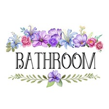 Bathroom Rules Door Sign Vinyl Wall Sticker Bathroom Toilet Washroom Decor Parts