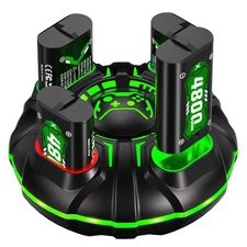 Fast Charging 4x4800mWh Rechargeable Battery Pack with Charger for Xbox Contr...