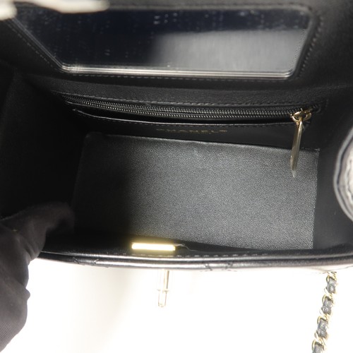 CHANEL CC GHW Vanity Case 2 Way Shoulder Bag Calfskin Leather Black - Picture 5 of 16
