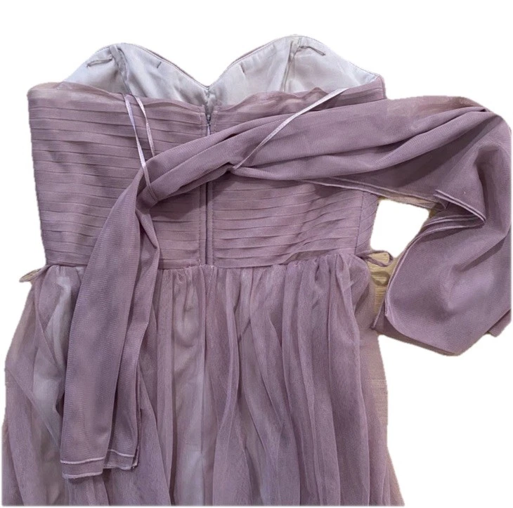 Vestido convertible Birdy Grey Christina en tul malva arena talla M usado en excelente estado Foto 3 de 4