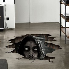 Creative 3D Ghost Halloween Wall Decals Removable PVC 42.1"  20.4", H011d