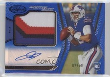 2020 Certified Freshman Fabric Signatures Mirror Blue 2/50 Jake Fromm Auto 18f3