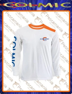 Chemise Colmic Long Sleeves White-Orange TG XL - Photo 1/2