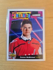 2020-21 Upper Deck Series 2 Hockey CONNOR MCMICHAEL #P-98 UD PORTRAITS ROOKIE