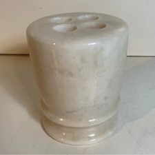Solid Marble Round Toothbrush/Makeup 4 Brush Holder
