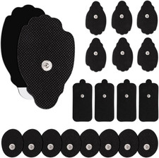 20 Pcs Combo Electrodes Pads for Tens Unit, Reusable Self-Adhesive Latex-Free No