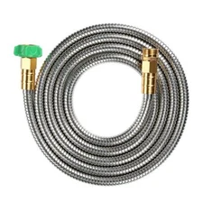 10-ft 304 Stainless Steel Short Garden Hose Extension Drinking Water Safe