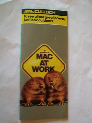 #ad Vintage McCulloch Chain Saw Trimmer Sales Brochure #190643R specs 1984 Original $6.00