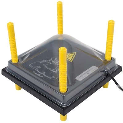 OLBA Wärmeplatte Set 25x25cm 13W Küken Schutzabdeckung Kükenaufzucht Vogelwärmer