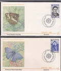 FRANCE 1985 FLEETWOOD 2 FIRST DAY COVERS EUROPA MUSIC + BUTTERFLY CACHET