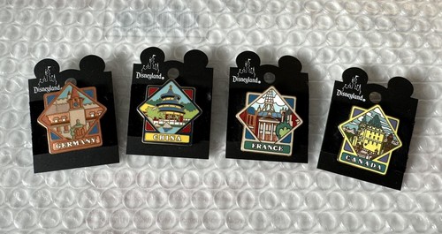 4 - NWT Disneyland Epcot Showcase Pavilion Series Pins Walt Disney World 2000