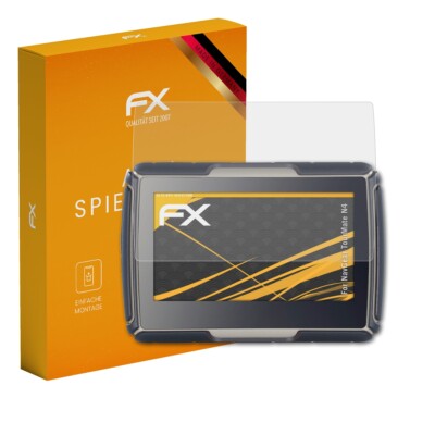 atFoliX 3x Displayfolie für NavGear TourMate N4 Schutzfolie matt&stoßfest Folie