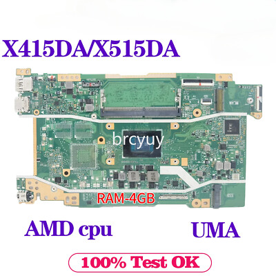 X415D For ASUS X415DA X415DAP M415DA M515DA X515DA Motherboard CPU 4GB/RAM UMA