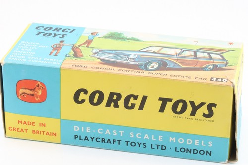CORGI TOYS 440 * FORD CONSUL CORTINA FAMILIAR CAR * JUEGO DE GOLF * 1966 * 1:43 * EMBALAJE ORIGINAL - Imagen 10 de 12