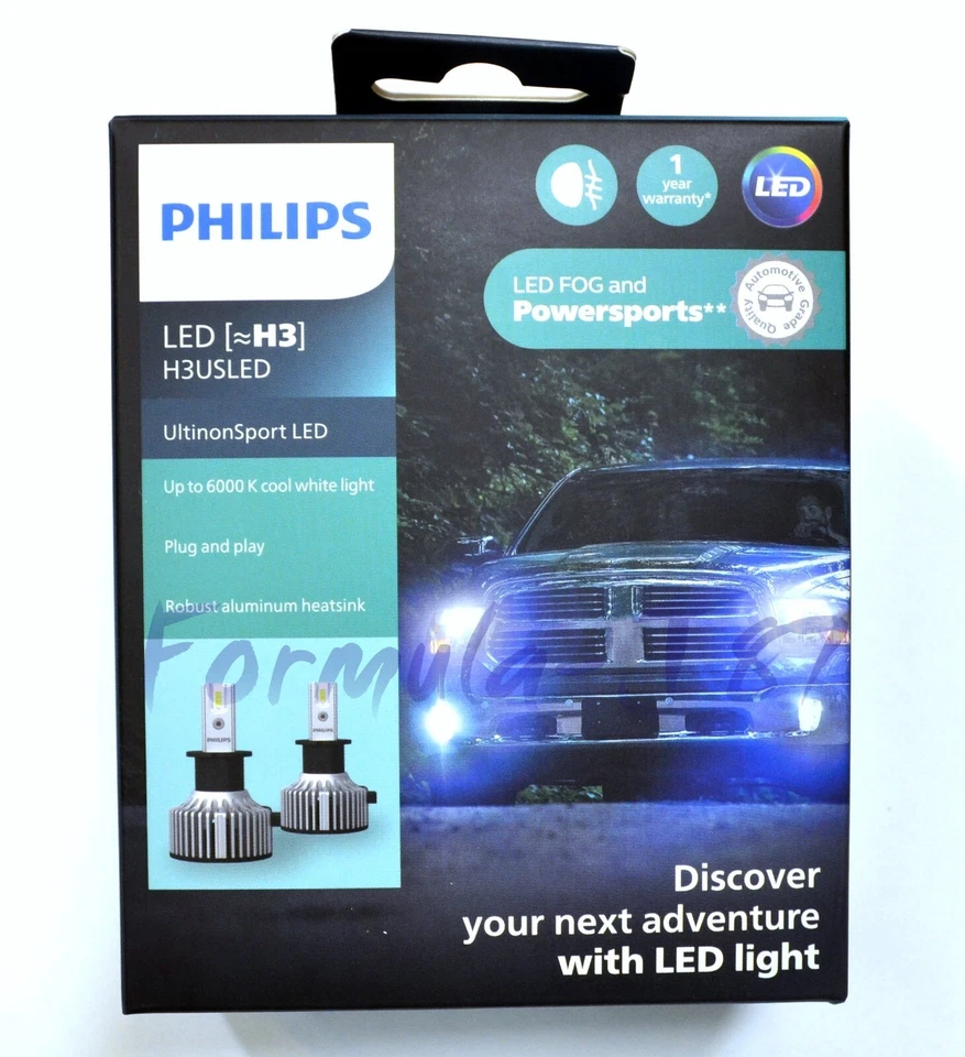 Philips UltinonSport LED White H3 Two Bulbs DRL Daytime Headlight Cornering Lamp - Image 3 of 4
