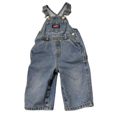 baby boy Girl 6-12 Old Navy Gap First Moments overalls denim cotton blue