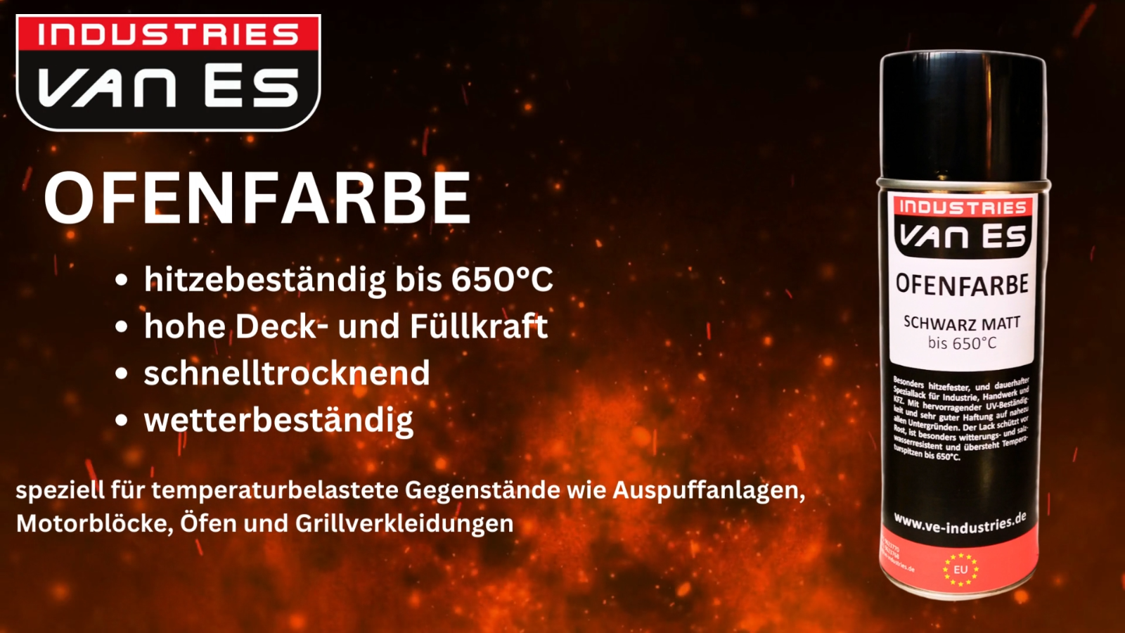 Normfest Corona Lackspray Schwarz Matt – Hitzebeständig Bis 650°C, 3x400 Ml, Für Auspuff & Motor