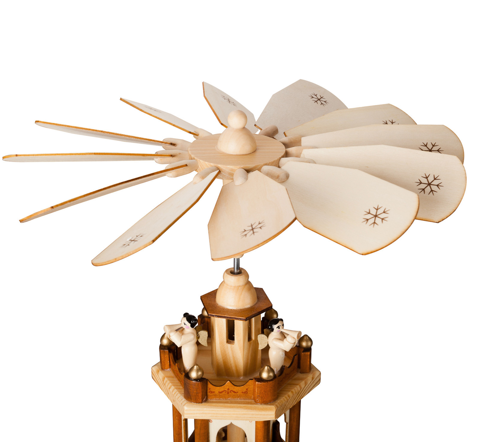 BRUBAKER Wooden Christmas Pyramid 60cm (23.6") Windmill Carousel German