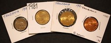 Tanzania 1981 Set 5, 10, 20, & 50 Senti  4 BU Coins