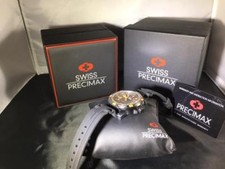 Reloj Swiss Precimax SP12113 SuperNova para hombre esfera negra con correa de poliuro negro