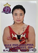 Meiko Satomura Autographed Wrestling poster Gaea WWE NXT UK  Joshi  AJPW