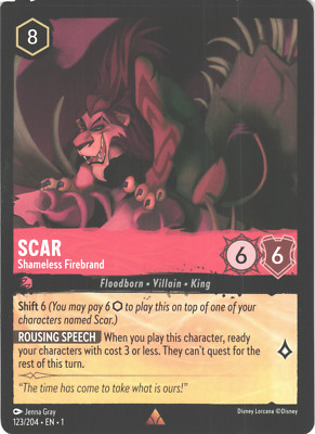 Disney Lorcana The First chapter non-holo Scar 123/204