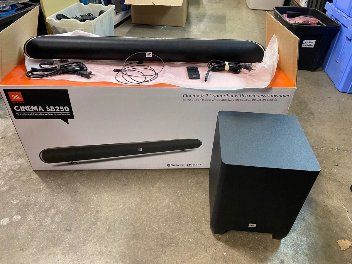 JBL Cinema SB250 200W 2.1 Channel Soundbar System WIRELESS SPEAKER