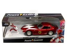 JADA 1:32 1967 TOYOTA 2000GT POWER RANGERS CAR w/ RED RANGER FIGURE 33074-6E