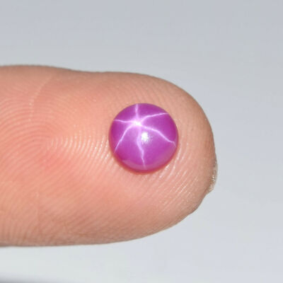 2.00 CT 6 Rays Pink Star Ruby Sapphire Round Cabochon Loose Ring Size Gemstone