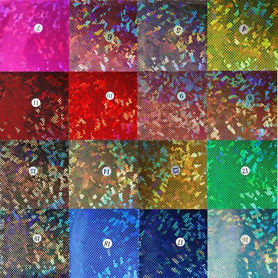 HOLOGRAM SHATTERED ICE CHIP 4-WAY STRETCH SPANDEX FESTIVE DANCE STAGE FABRIC 60''