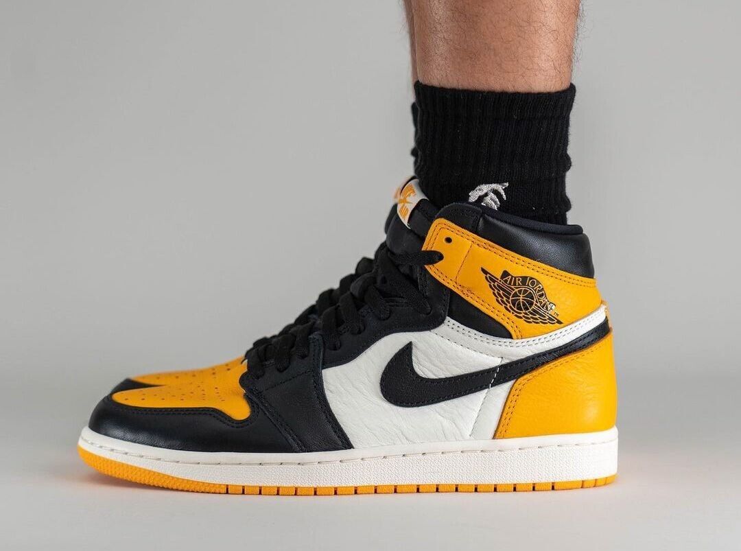 Air Jordan 1 Retro High OG Taxi Yellow Toe Size 10 | eBay