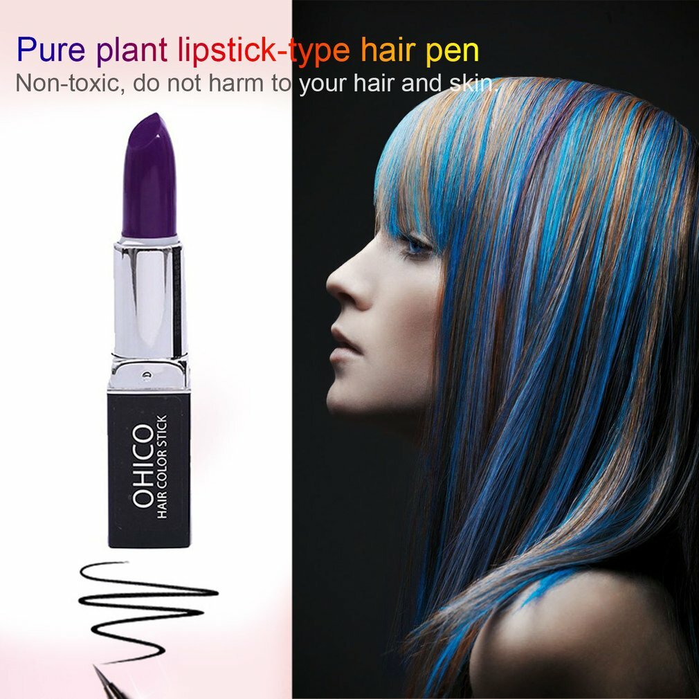Lipstick Shape Hair Dye Pen Covering White Hair Disposable Hair
