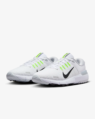 NEW Nike Free Next Nature Golf Shoes FN0332-101 Size 11 Nike Free Golf Next Nature NN Golf Shoes White Black Volt  main image 2