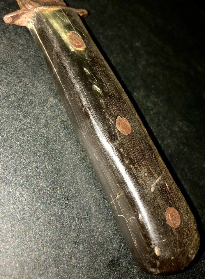 Original WW2 1940 Italian Fighting Knife Dagger Bakelite Trench Art Ground Dug - Image 3 of 4