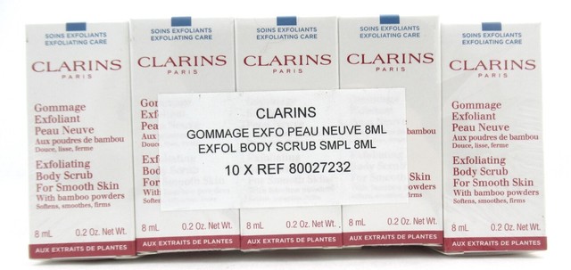Clarins Exfoliating Body Scrub For Smooth Skin With Bamboo 8 ml. Lot of 10 New