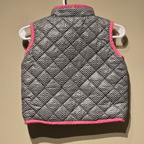 Coogi Black Pink Print Puffer Vest Infant Size 6-9Months - Picture 2 of 7